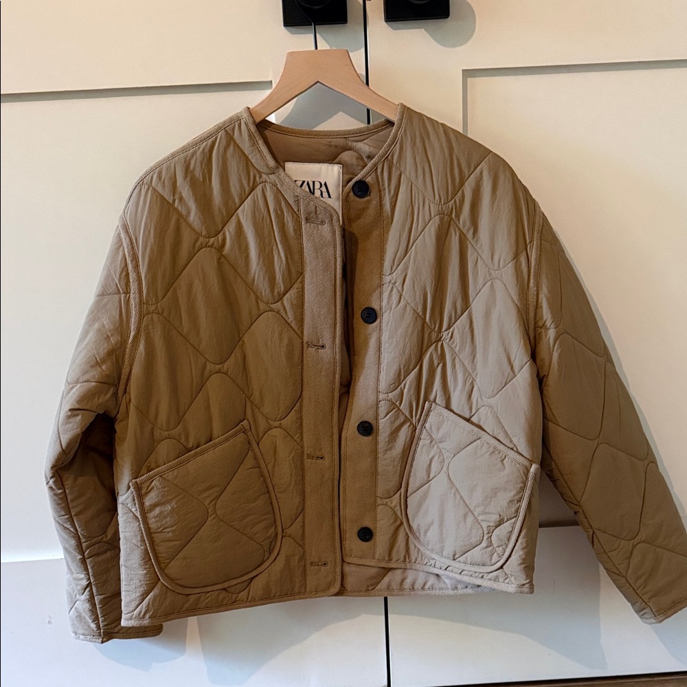 Zara Women’s Quilted Tan Jacket